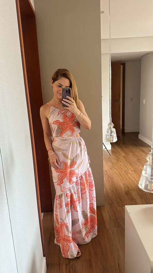 Vestido longo Mula Manca Estampado